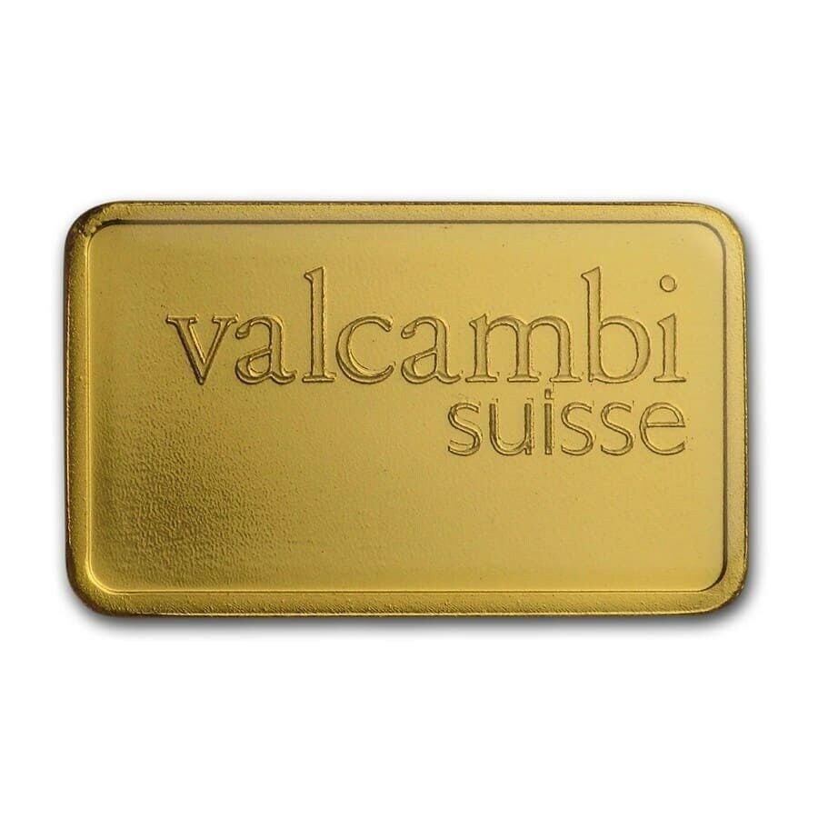 Goldbarren 2,5 Gramm Valcambi Suisse Gold 999 im Blister**