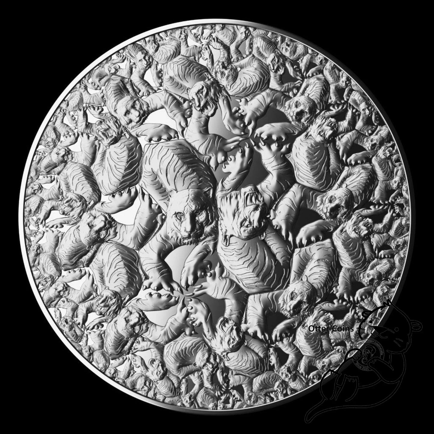 NIUE Algorithm ``Tiger´´ 2 oz Silbermünze 2022 Proof