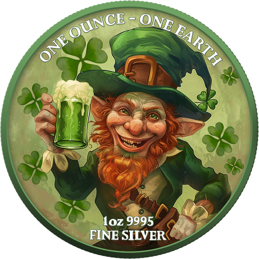 Fiji One Earth - St. Patrick's Day - 1 oz Silbermünze 2022 Color