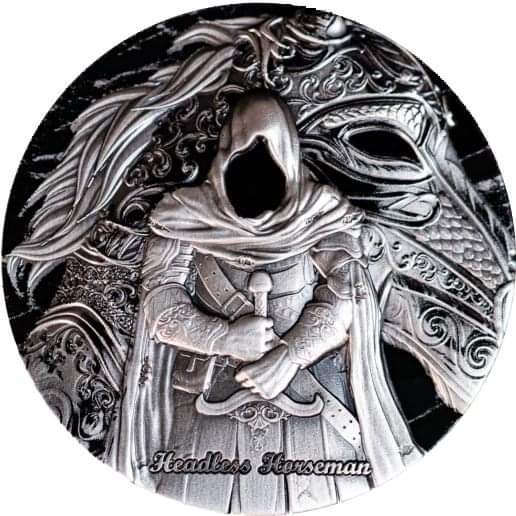 Cameroon Headless Horseman 2025 HR Antik 2oz Silbermünze*