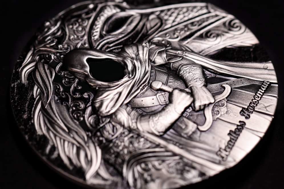 Cameroon Headless Horseman 2025 HR Antik 2oz Silbermünze*