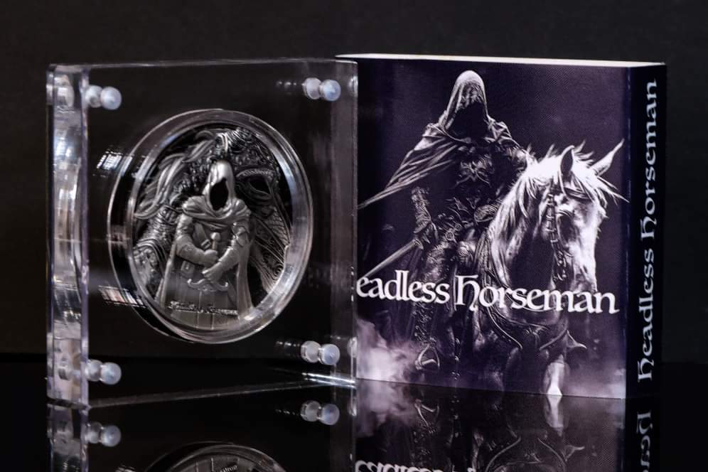 Cameroon Headless Horseman 2025 HR Antik 2oz Silbermünze*