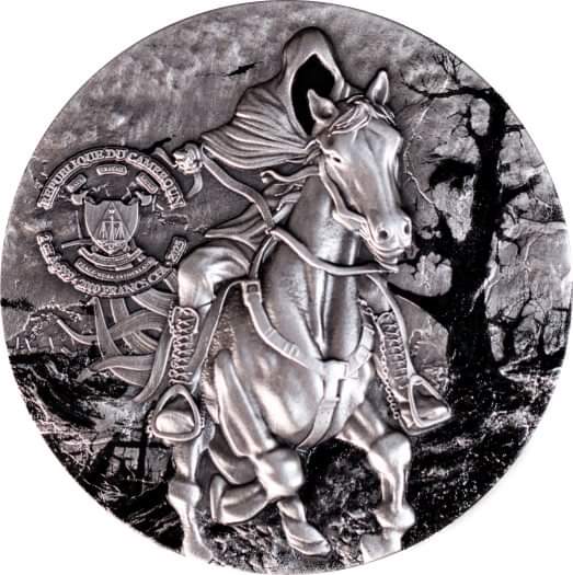 Cameroon Headless Horseman 2025 HR Antik 2oz Silbermünze*