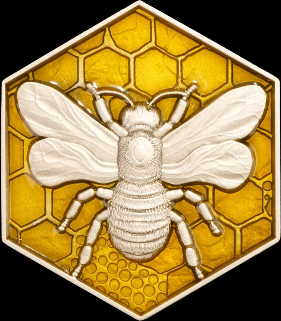 Cameroon Honey Bee 2025 HR Color Shaped Coin 2oz