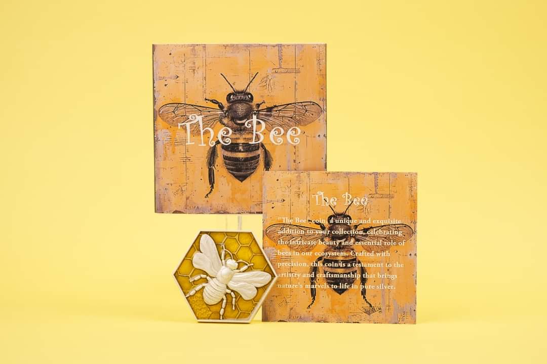 Cameroon Honey Bee 2025 HR Color Shaped Coin 2oz