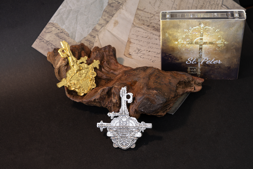 Cameroon St. Peter Cross 2025 HR Antik Shaped Coin 2oz