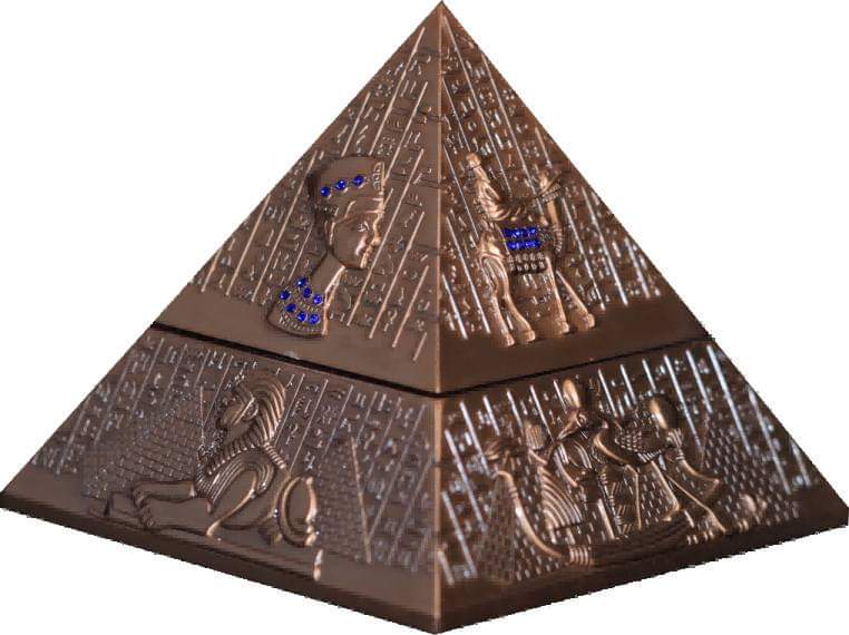 Chad Pyramid of Giza 2024 HR Antik Gilded 2oz Silbermünze*