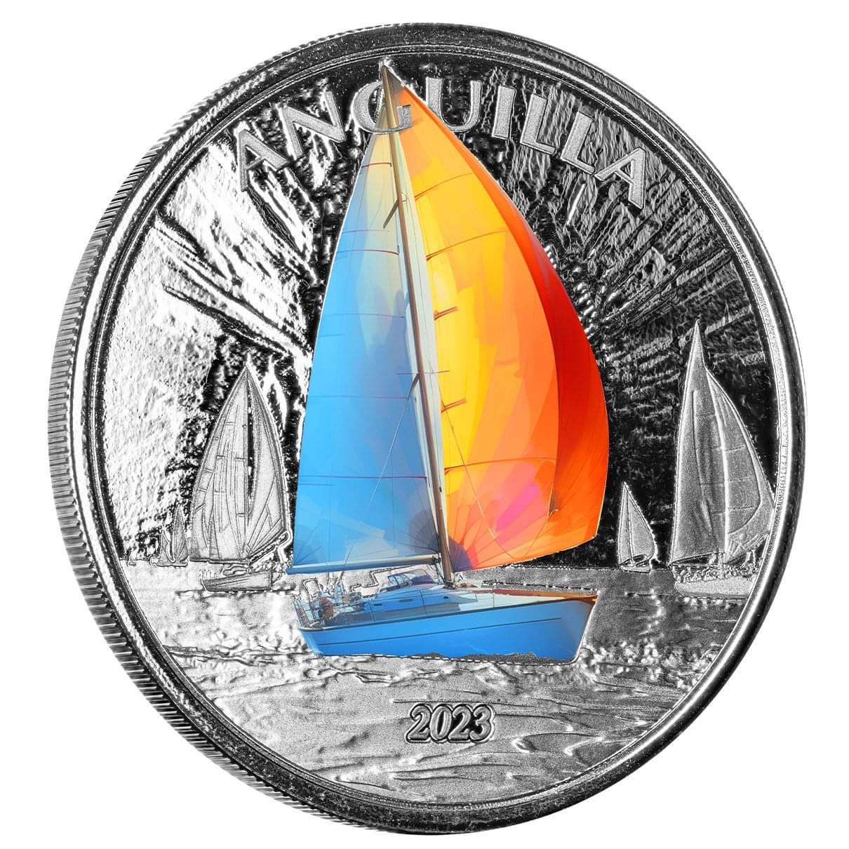 Eastern Caribbean 2023 Anguilla Color EC8 1 Oz Silbermünze*