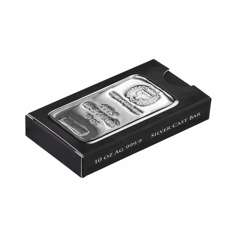 Silberbarren Gussbarren 10 oz Germania Mint 999.9 Silber