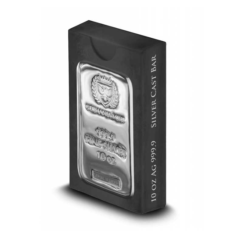 Silberbarren Gussbarren 10 oz Germania Mint 999.9 Silber
