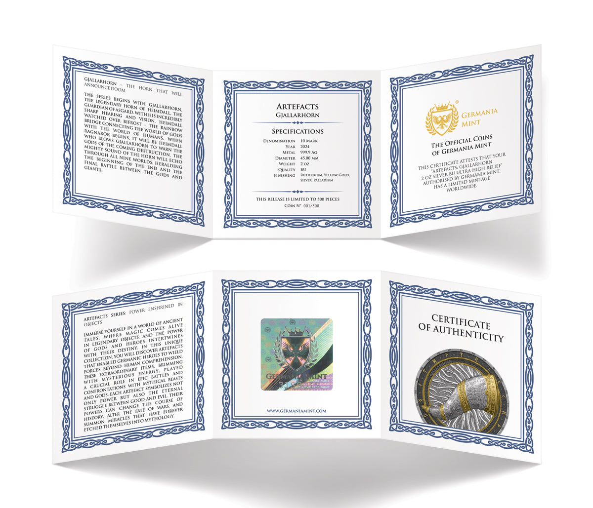 Artefacts - Gjallarhorn - 2 oz Silber Germania Mint BU UHR