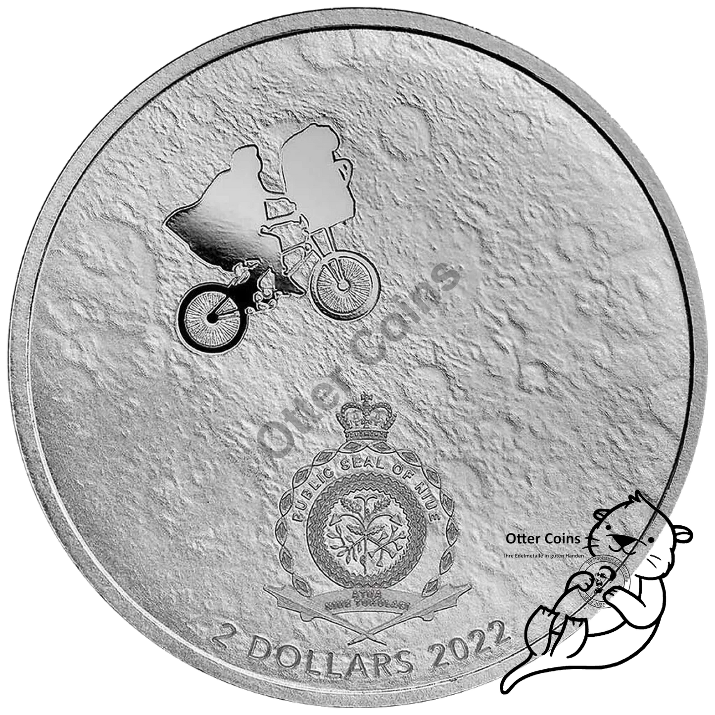 E.T. 40. Jubiläum 1 oz Silbermünze Glow in the Dark Dose*