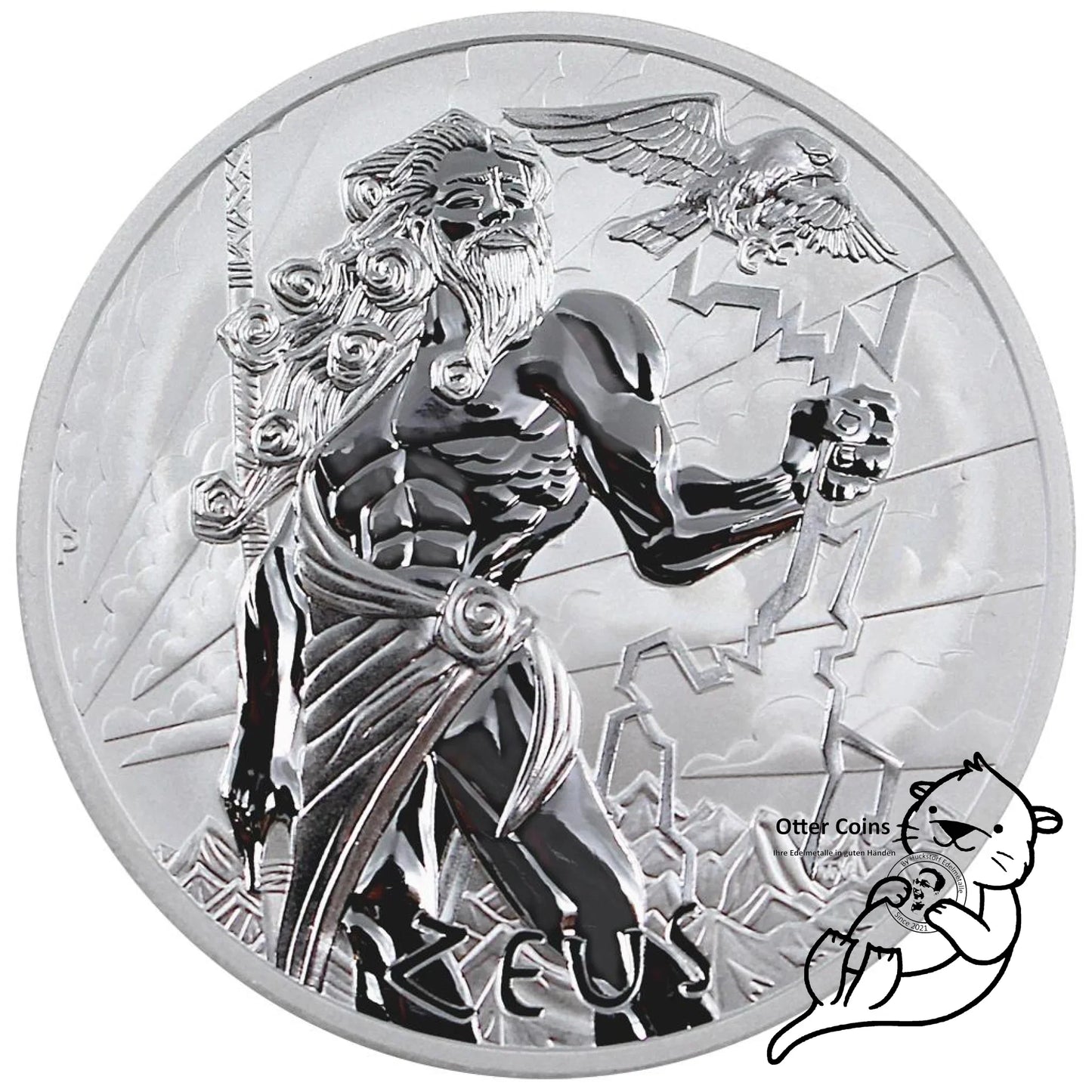 Gods of Olympus Zeus Silbermünze 5oz 2021*