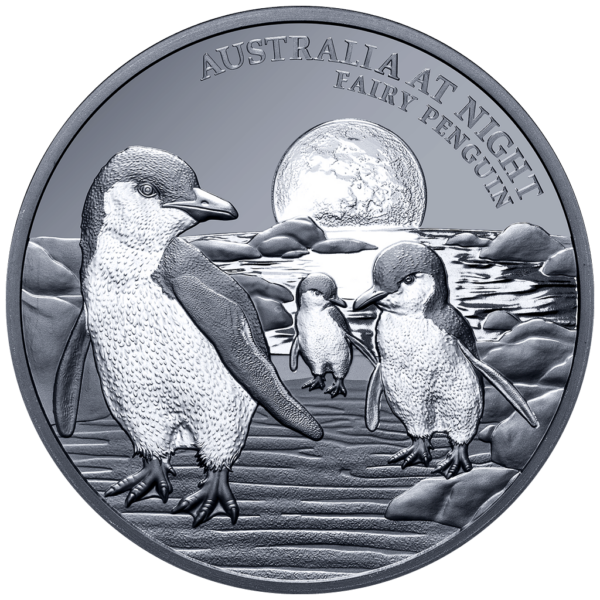 Zwergpinguin, Australien bei Nacht, 2024 1oz Silbermünze*