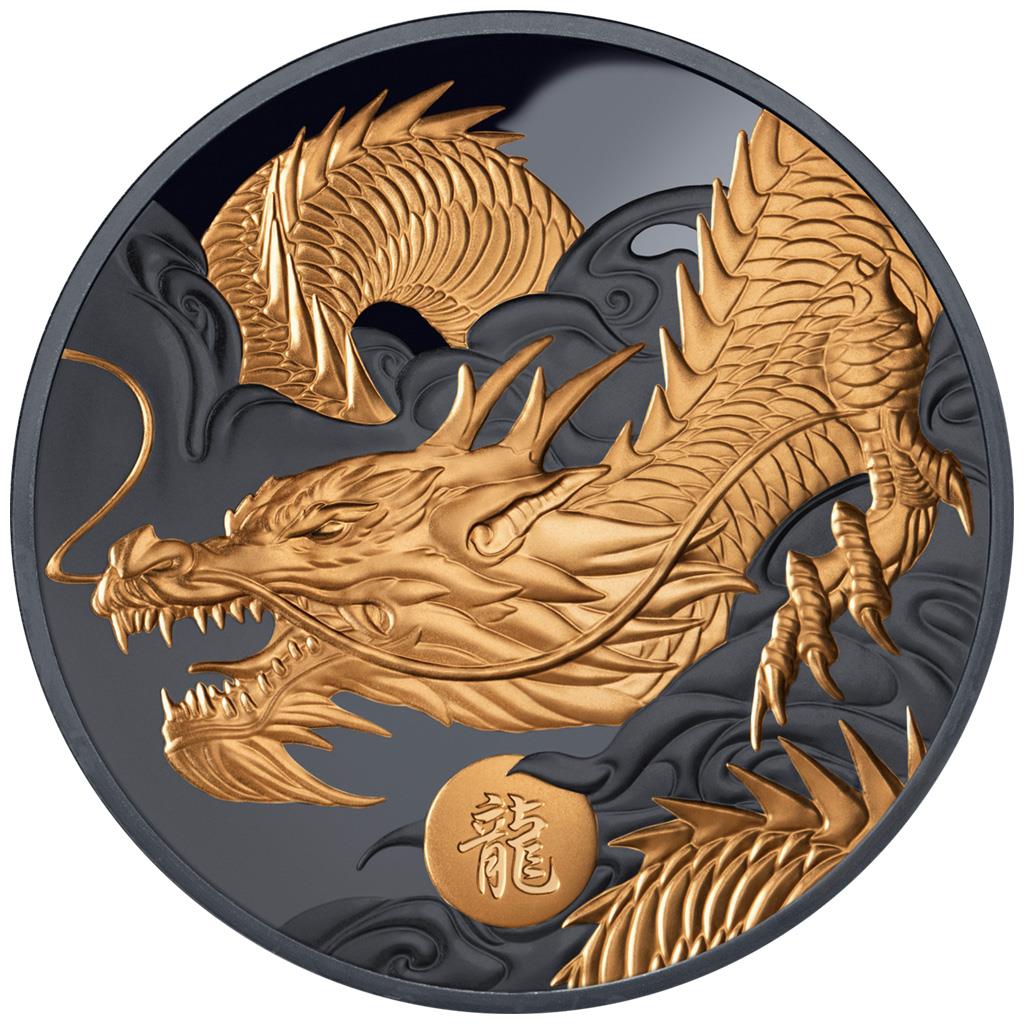 Jahr des Drachen 1oz Silber Lunar-Serie Black-Proof*