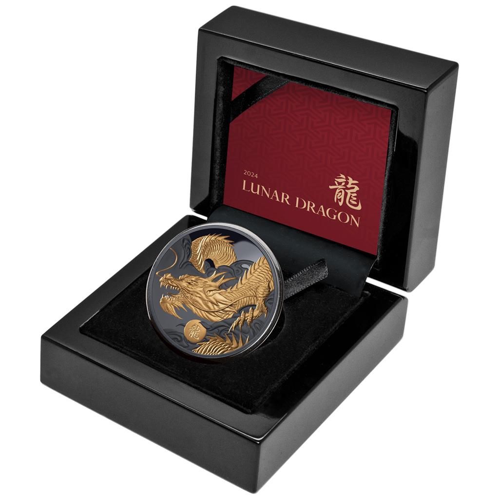 Jahr des Drachen 1oz Silber Lunar-Serie Black-Proof*