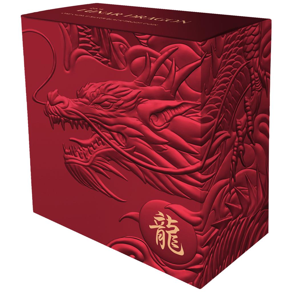 Jahr des Drachen 1oz Silber Lunar-Serie Black-Proof*