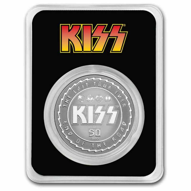 Kiss 50. Jubiläum 1 oz Silbermünze Coincard*