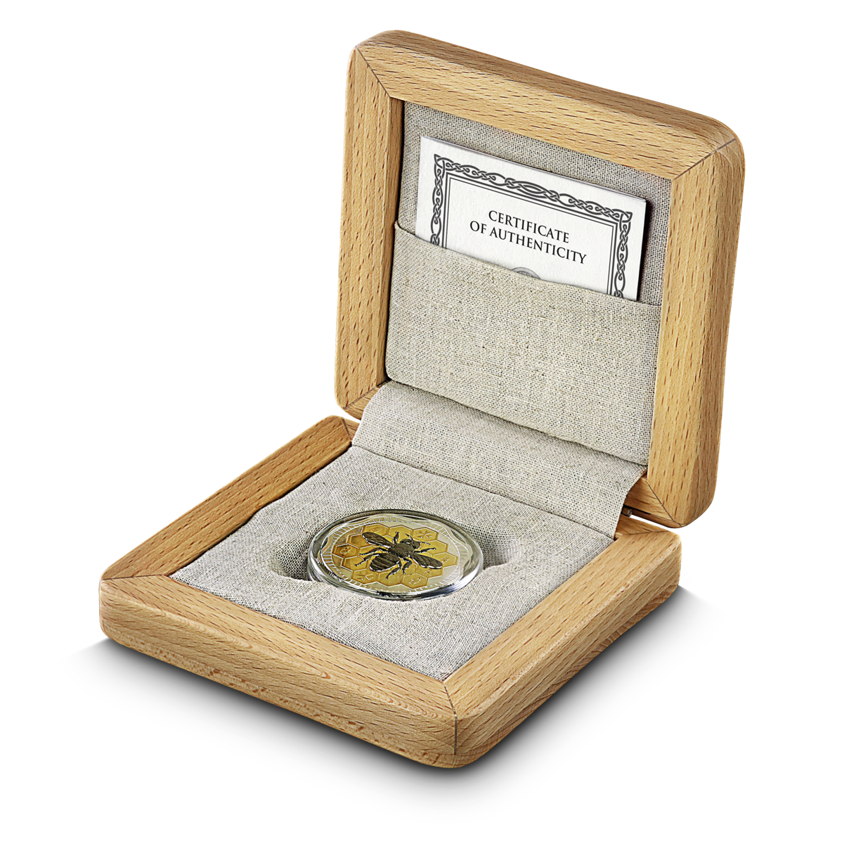 Malta Honigbiene - Maltese Bee - Germania Mint 1 oz Silbermünze Ruthenium Gelbgold