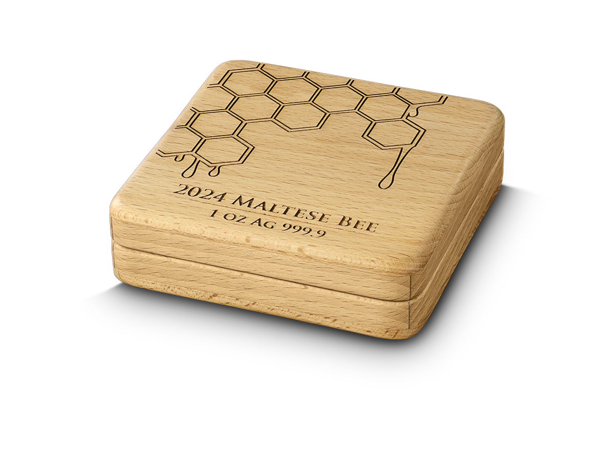 Malta Honigbiene - Maltese Bee - Germania Mint 1 oz Silbermünze Ruthenium Gelbgold