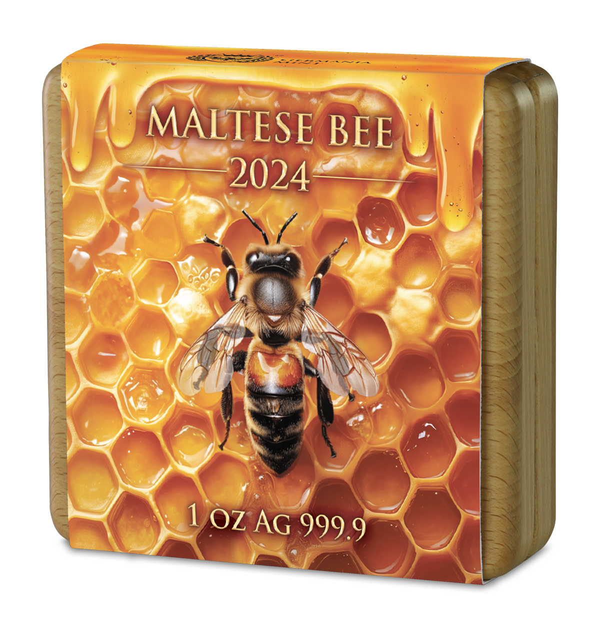 Malta Honigbiene - Maltese Bee - Germania Mint 1 oz Silbermünze Ruthenium Gelbgold
