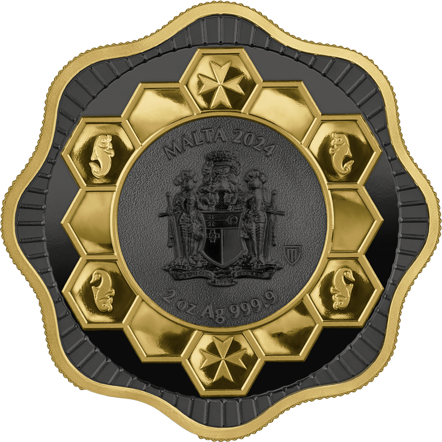Malta Honigbiene - Maltese Bee - Germania Mint 2 oz Silbermünze High Relief Ruthenium Gelbgold