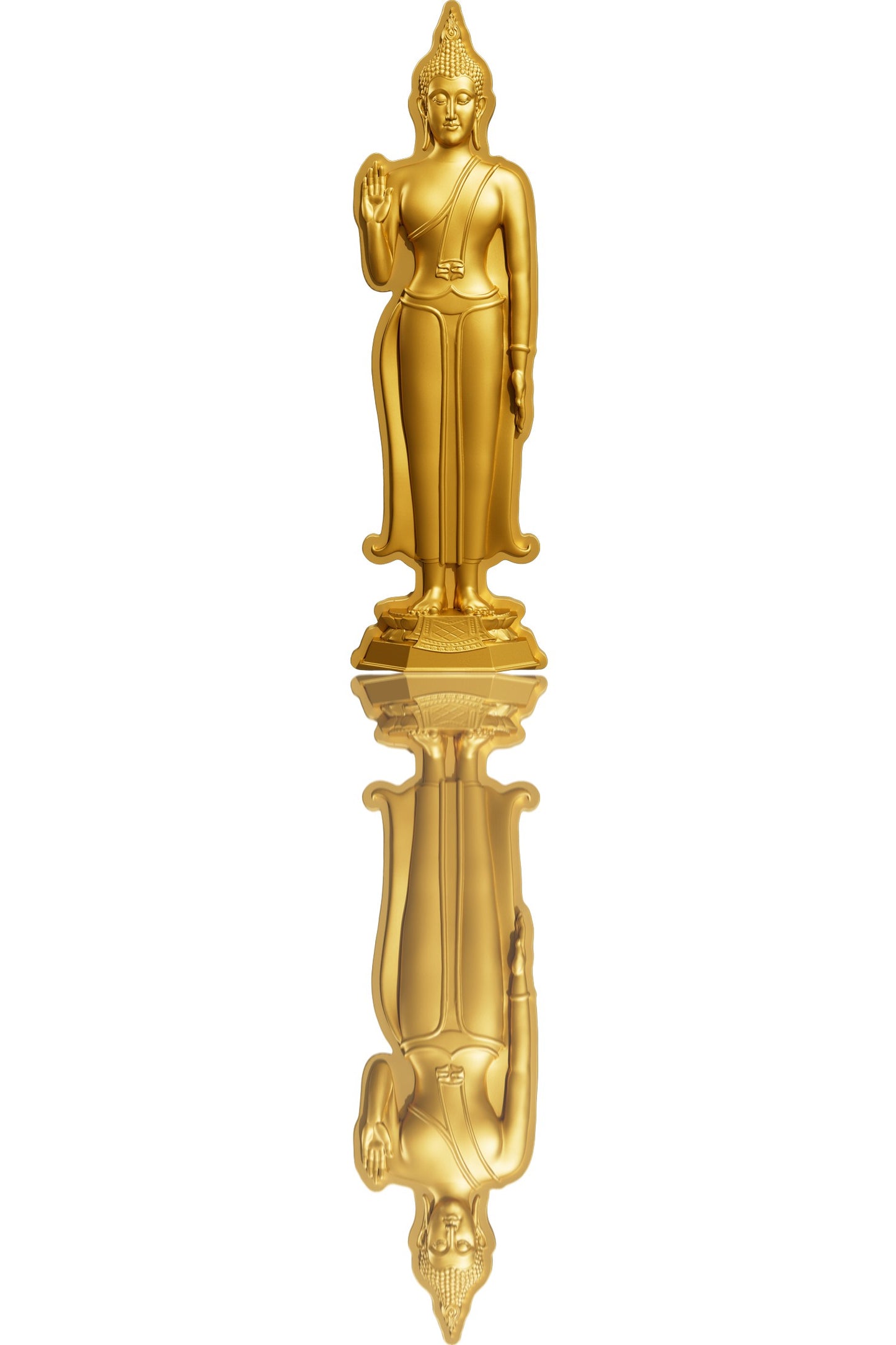 7 Days Buddha - Monday - 1 oz Silbermünze - Gilded Shaped High Relief***