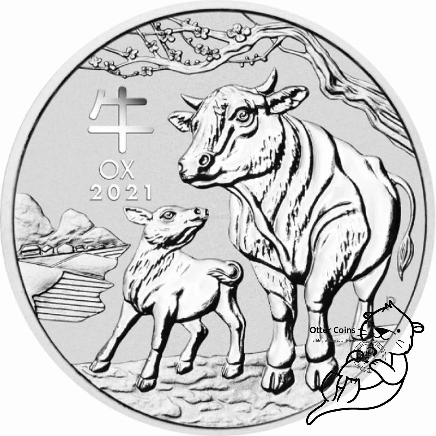 Lunar III Ochse 1/2 oz Silbermünze* - Silber