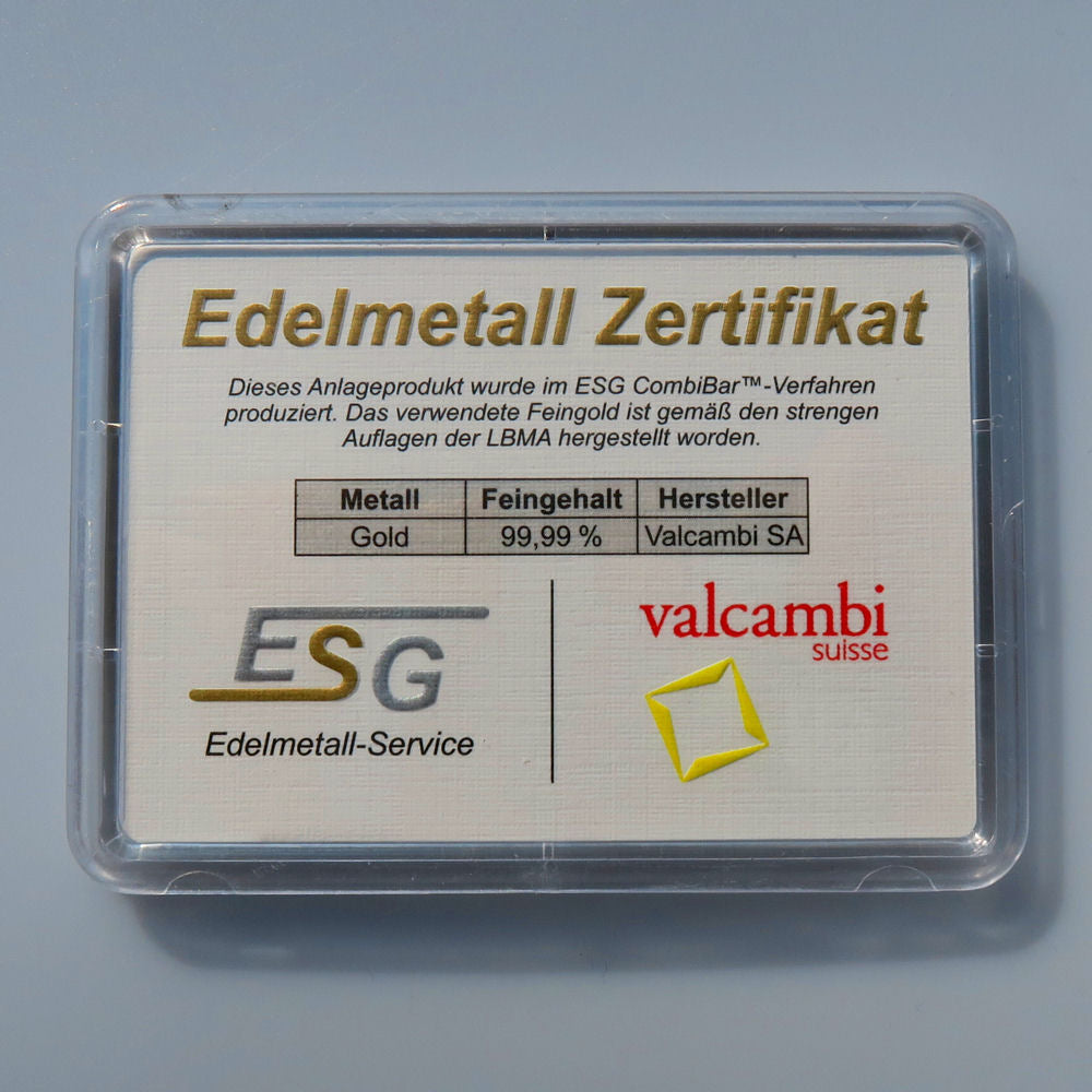 Valcambi 0,5 Gramm 999.9 Goldbarren Gold Happy Birthday Geburtstag Geschenk**