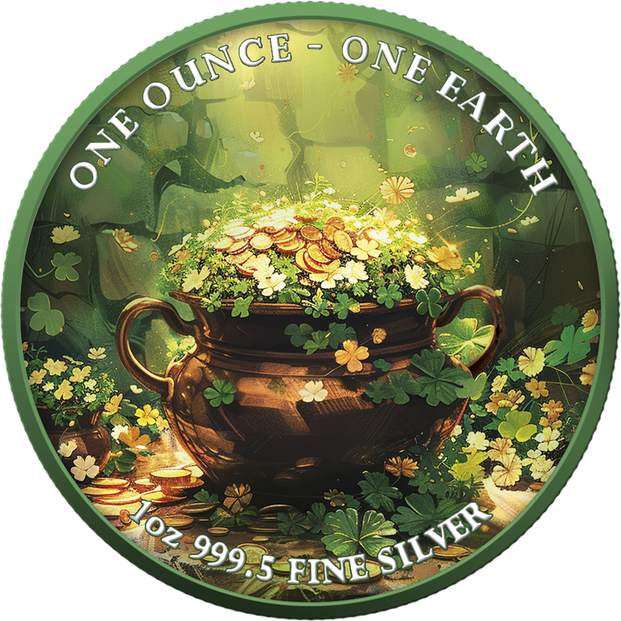 Fiji One Earth - St. Patrick's Day - 1 oz Silbermünze 2022 Color