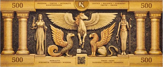Kinesis Themis Goldschein 500 mg 0,5 Gramm Goldbarren 999 Gold**