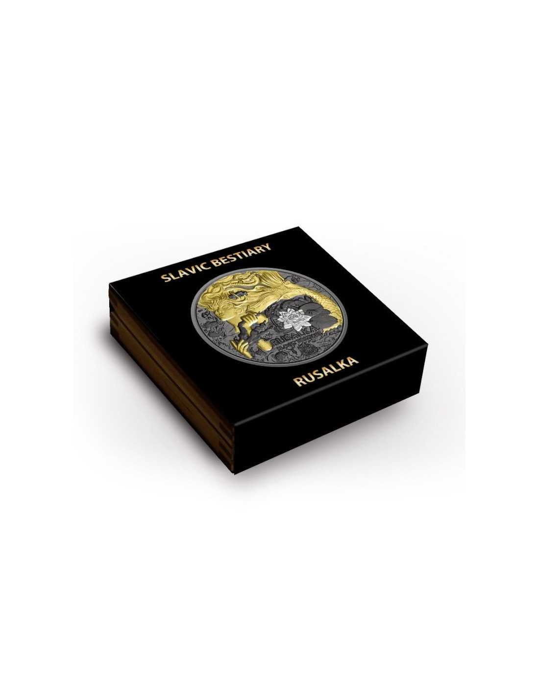 Slavik Bestiary Rusalka 2oz Silbermünze 999 2023 Gilded*