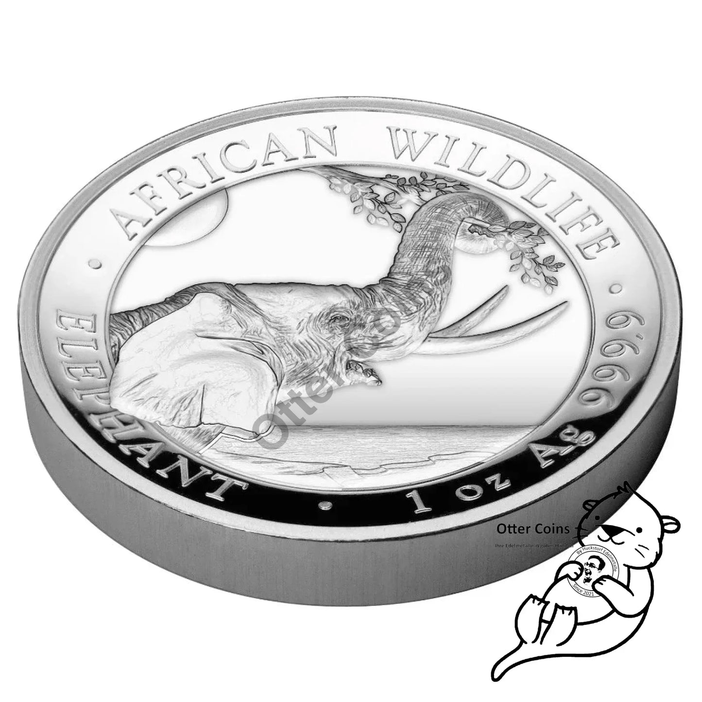 Somalia Elefant 1 Oz Silbermünze Ultra High Relief 2023