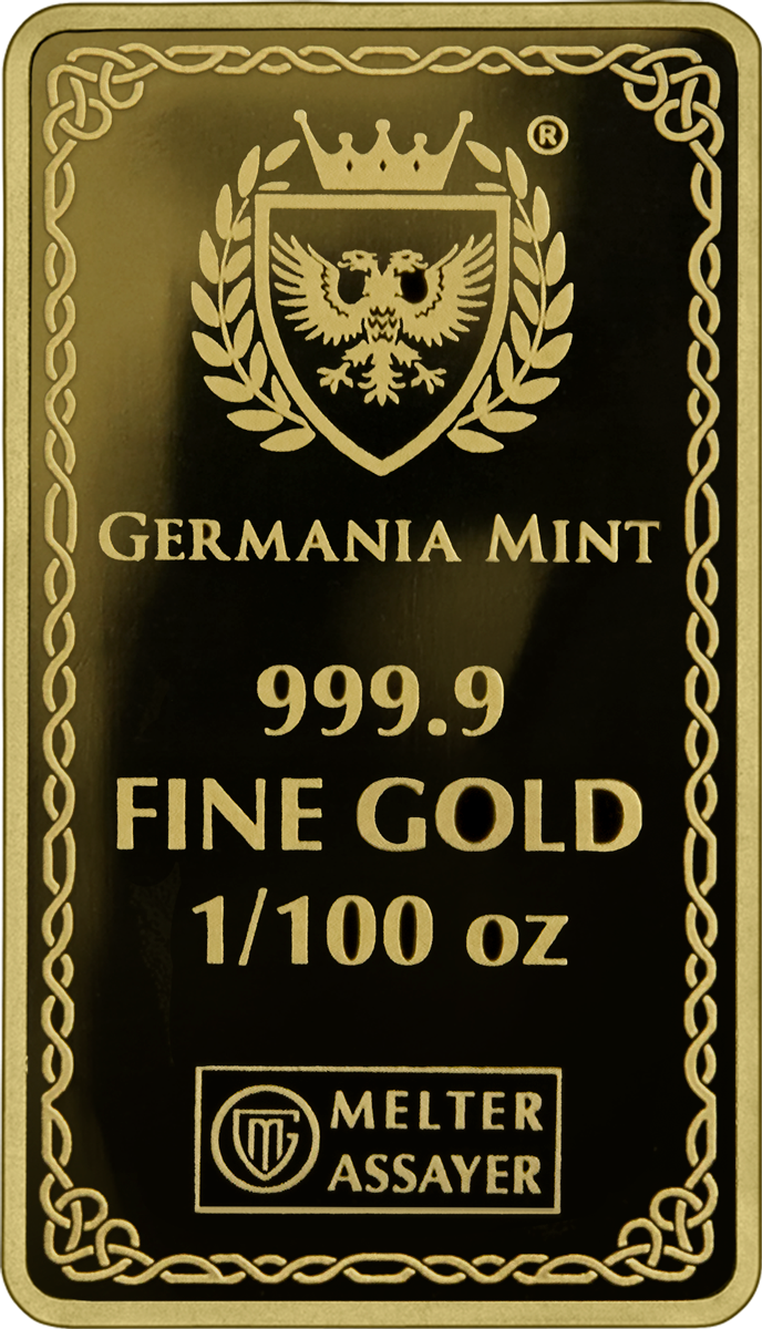 Germania Mint - Gods of Germania - Thor - 1/100 oz Goldbarren im Safepack**