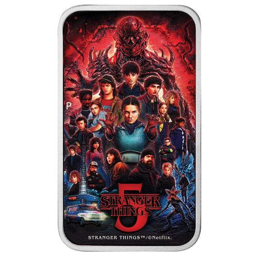 Tuvalu Stranger Things Season 5 - 2026 Farbe - 1 oz Silberbarren im Etui