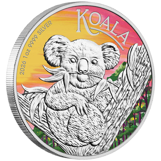 Australien Koala 2026  - Brisbane Money Expo Coin Show Special ANDA - 1 oz Silbermünze Farbe