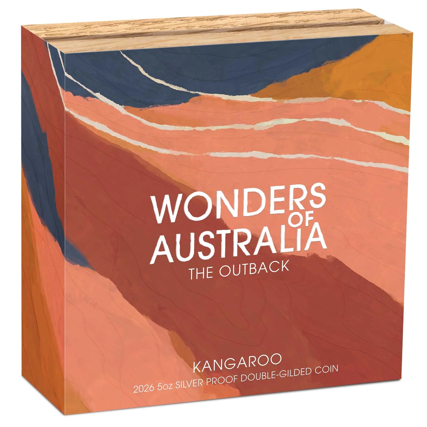 Wonders of Australia - The Outback Kangaroo 2026 - 5 oz Silbermünze Gelbgold & Roségold PP