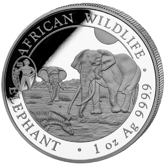 Somalia Elefant - Privy ANA Oklahoma City - 1 oz Silbermünze 2025 PL