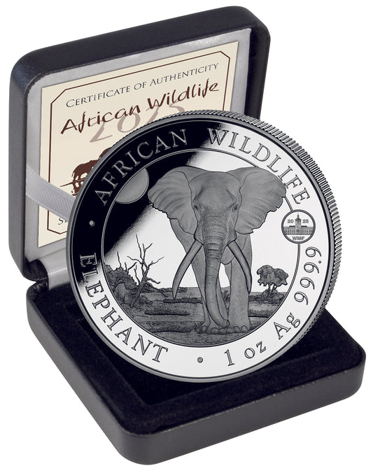 Somalia Elefant Privy Mark WMF Berlin 1 oz Silbermünze 2025 BU*