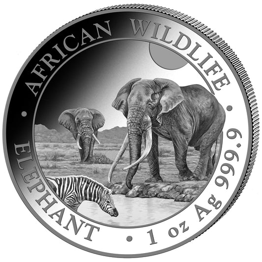 Somalia Elefant 2026 - 1 oz Silbermünze BU