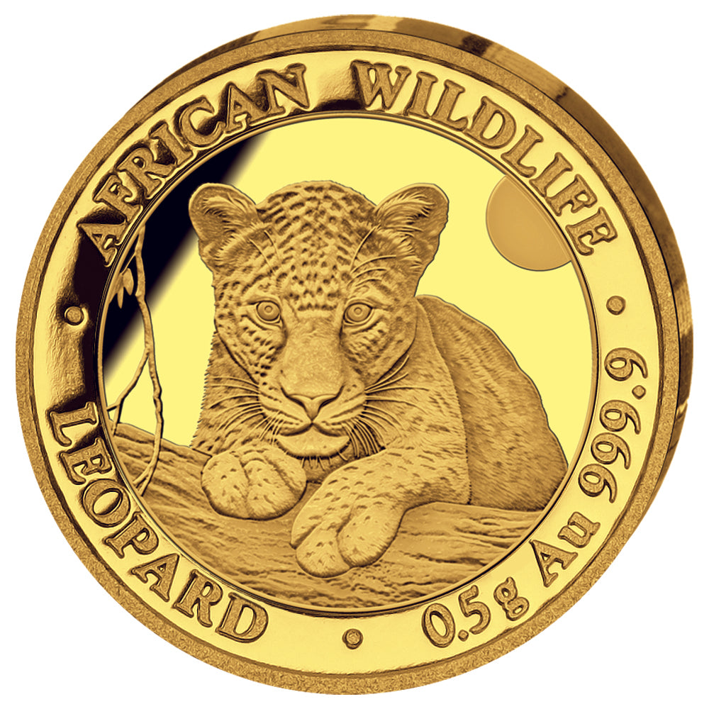 Somalia Leopard - 2025 - 0,5 Gramm Goldmünze PP**