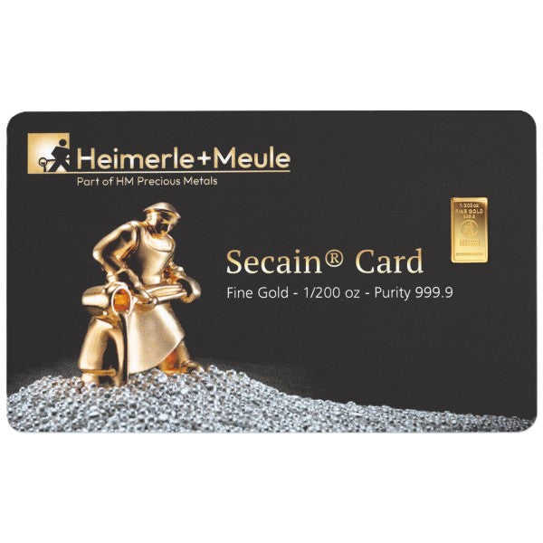 Heimerle + Meule 1/200 oz Secain Card Goldbarren**