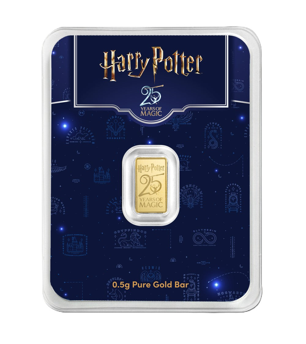 PAMP - Harry Potter 25th Anniversary - 0,5 Gramm Goldbarren 999.9 Gold im Blister PL**