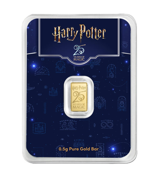 PAMP - Harry Potter 25th Anniversary - 0,5 Gramm Goldbarren 999.9 Gold im Blister PL**