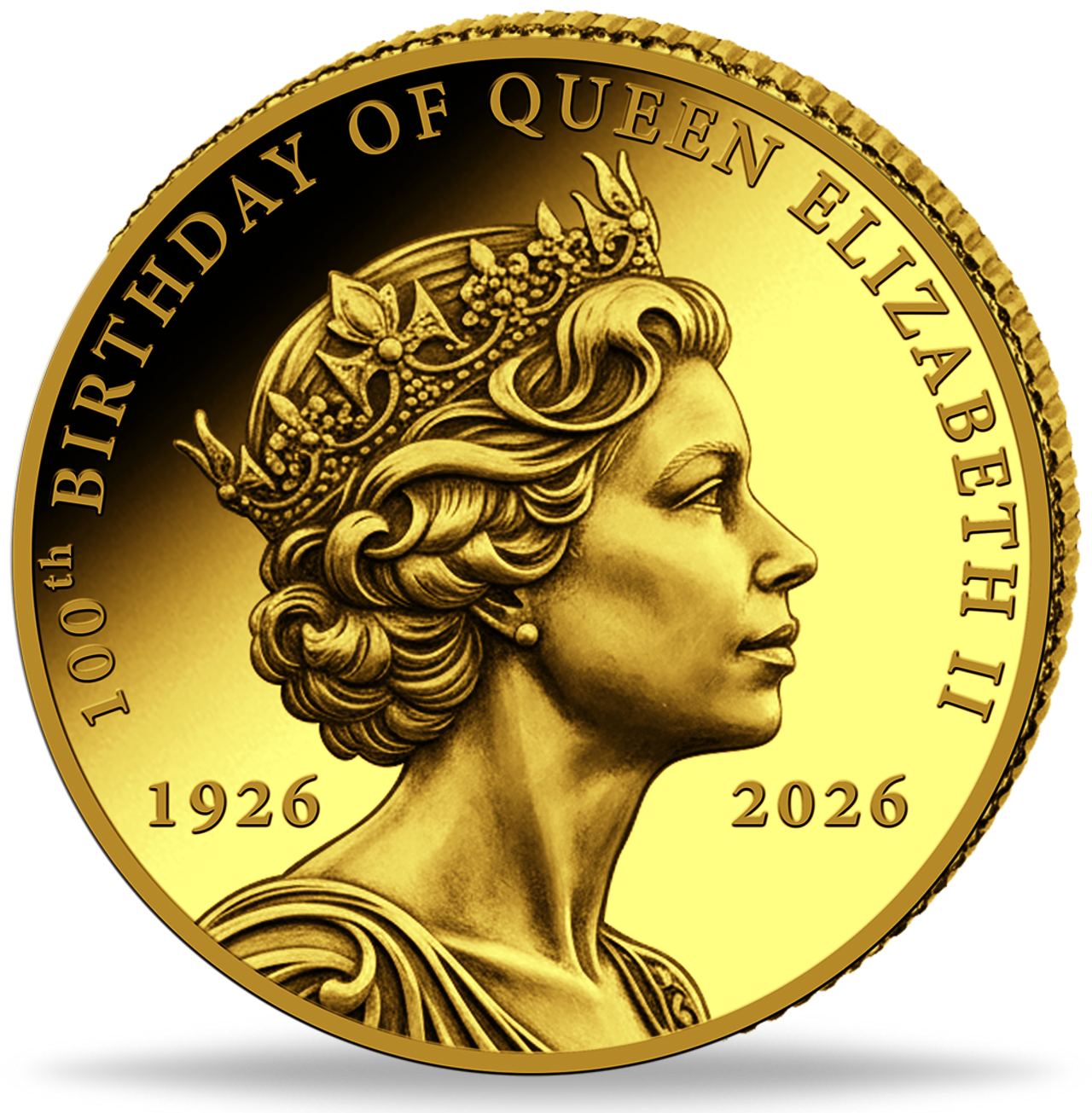 Gedenkmünze - 100. Geburtstag Queen Elizabeth II 2026 – 0,5 Gramm Goldmünze PP Polierte Platte**