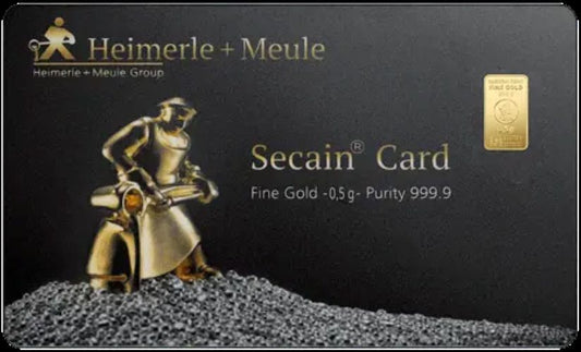 Heimerle + Meule 0,5 Gramm Secain Card Goldbarren**