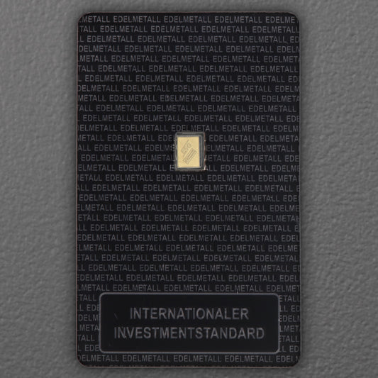 Valcambi 0,5 Gramm Investmentblister Goldbarren 999.9 Gold**
