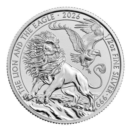 The Lion and the Eagle 2026 1/2 oz Silbermünze BU