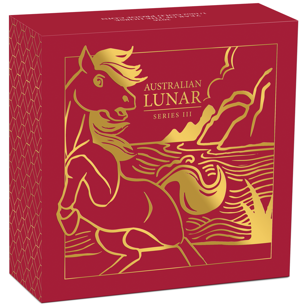 Lunar III Jahr des Pferdes 2026 1/10 oz Goldmünze PM PP in Box**