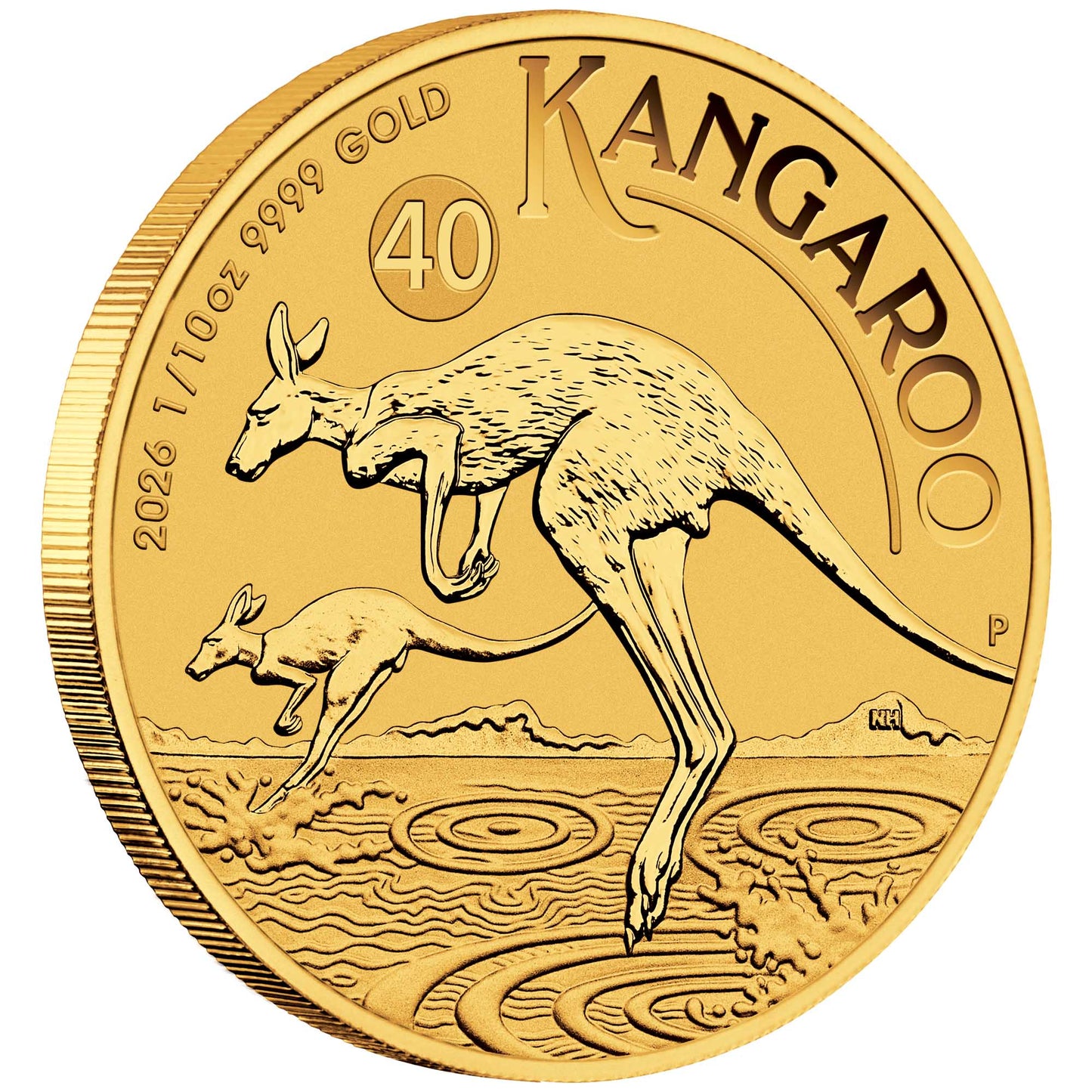 Känguru 40 Jahre 2026 1/10 Oz Australien Nugget Gold**